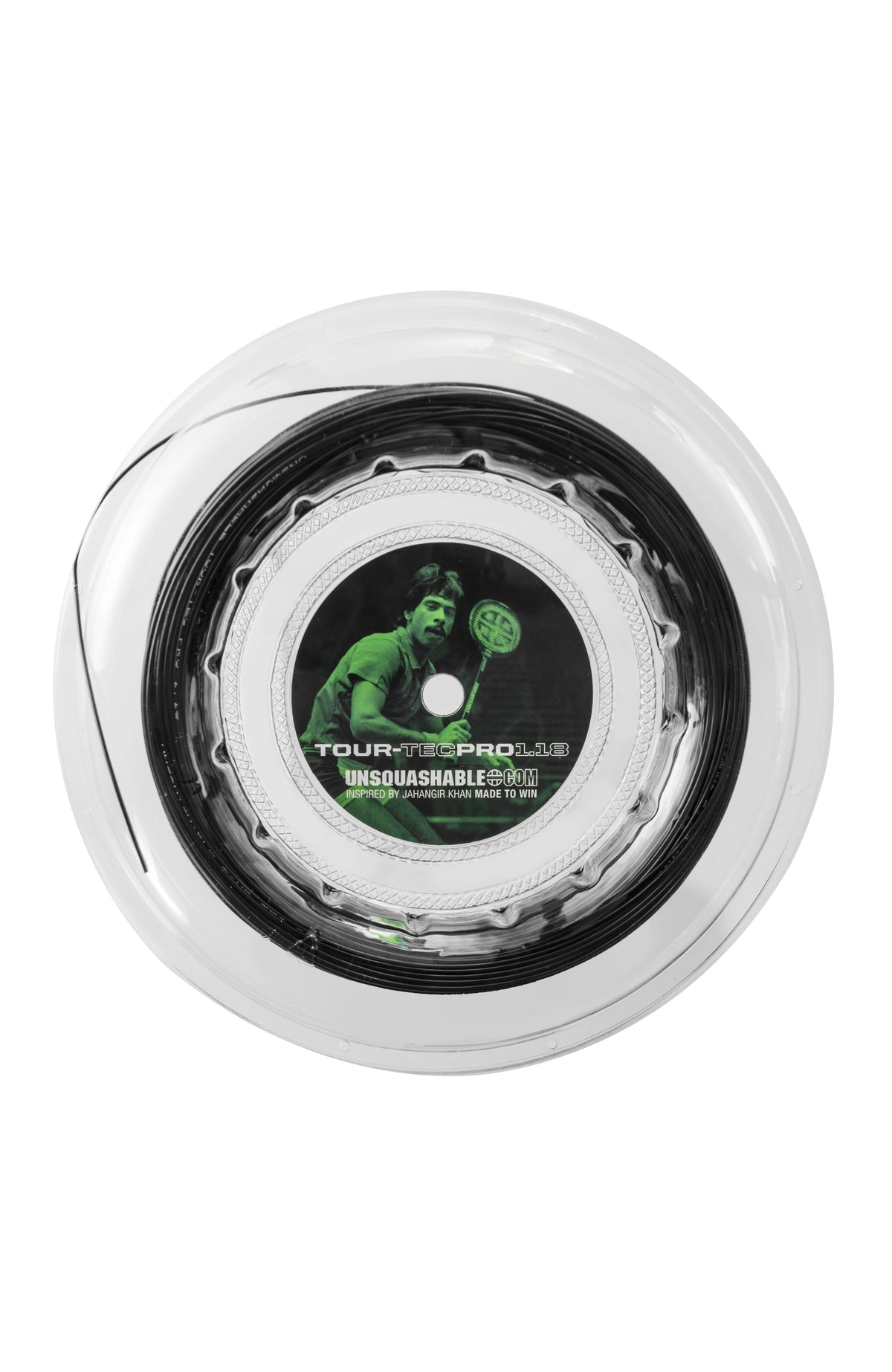 UNSQUASHABLE TOUR-TEC PRO 1.18 Black Squash String - 100M Reel