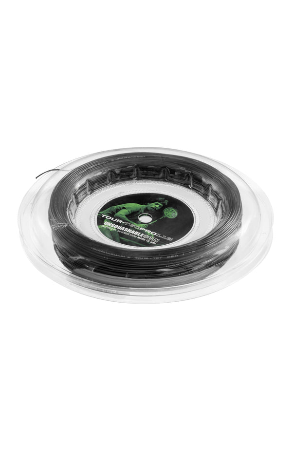 UNSQUASHABLE TOUR-TEC PRO 1.18 Black Squash String - 100M Reel