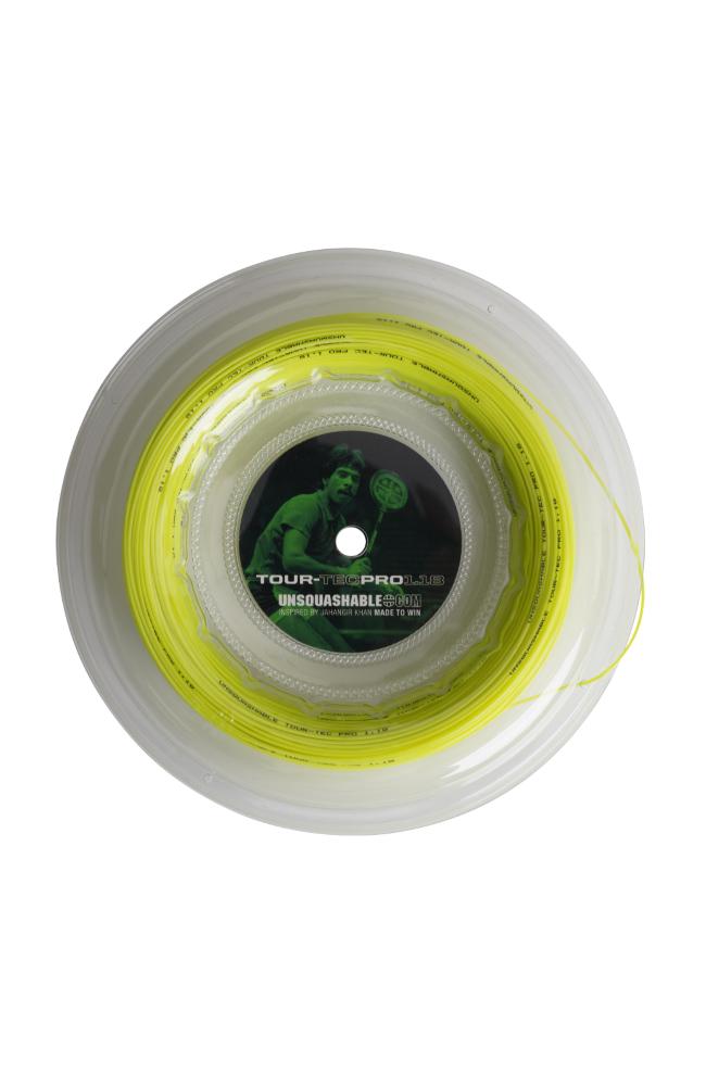 UNSQUASHABLE TOUR-TEC PRO 1.18 Yellow Squash String - 100M Reel